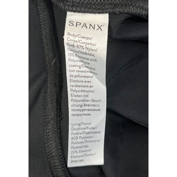 Spanx Faux Leather Leggings Women's Size 2X Black Pull On Shaping - Picture 10 of 11